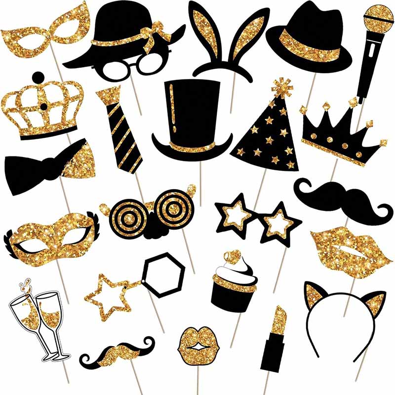 Photo Booth Frame - 23 accessoires de photomaton en papier