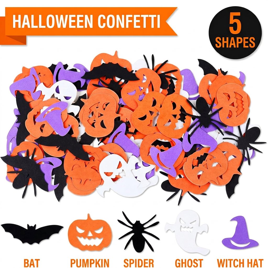 Papercraft Supply Confetti - Décorations de fête d'Halloween : Confettis,