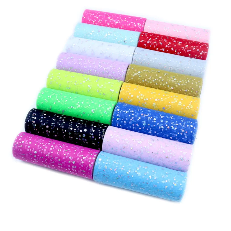 Glitter Tablecloth - Rouleau de tulle à paillettes, 15cm