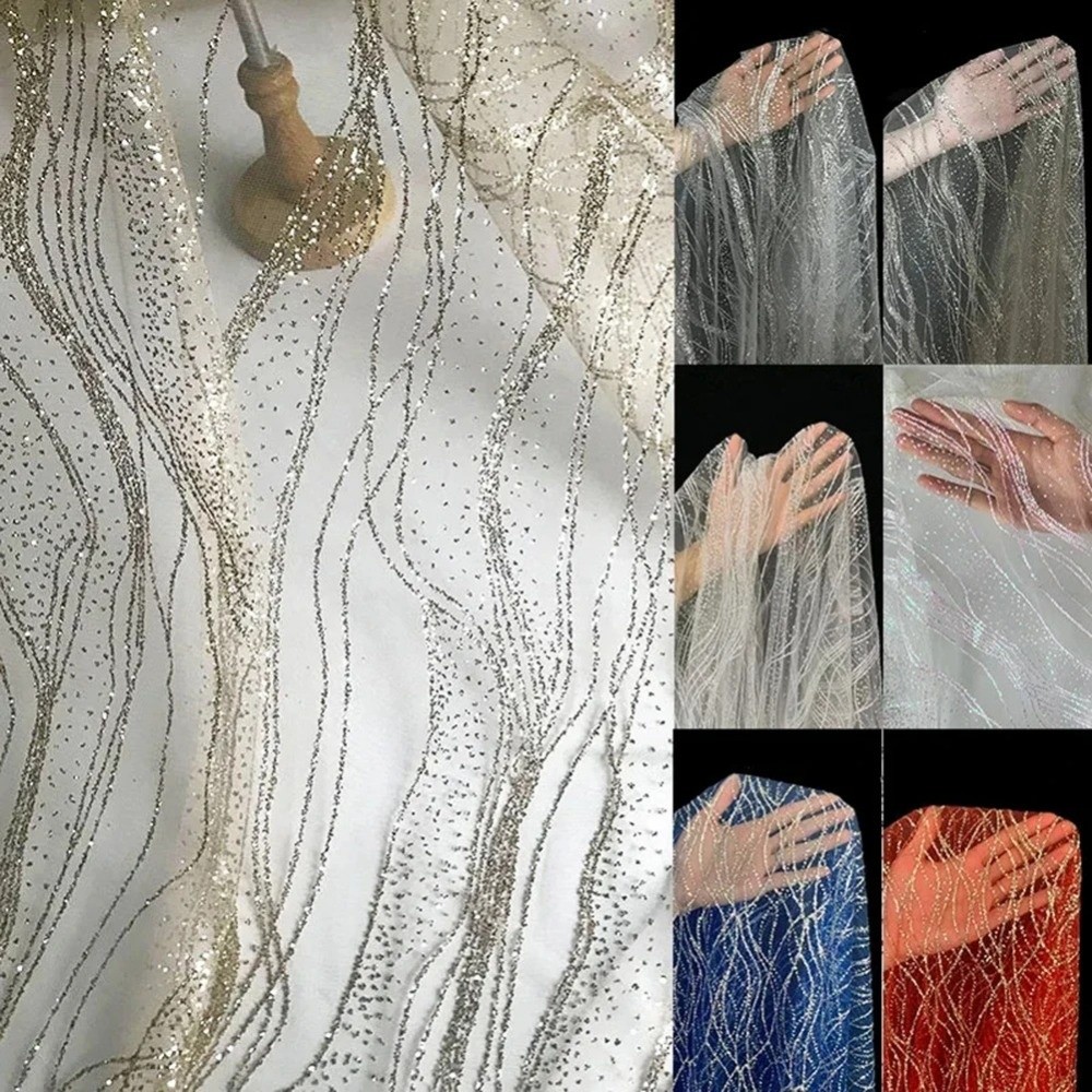 Glitter Tablecloth - Tissu en maille texturée à sequins