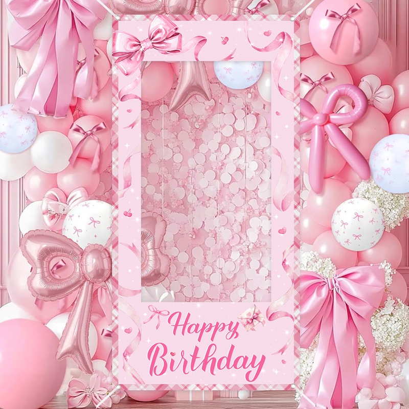 Cadre photo rose avec nœud, to - Photo Booth Frame avis et prix