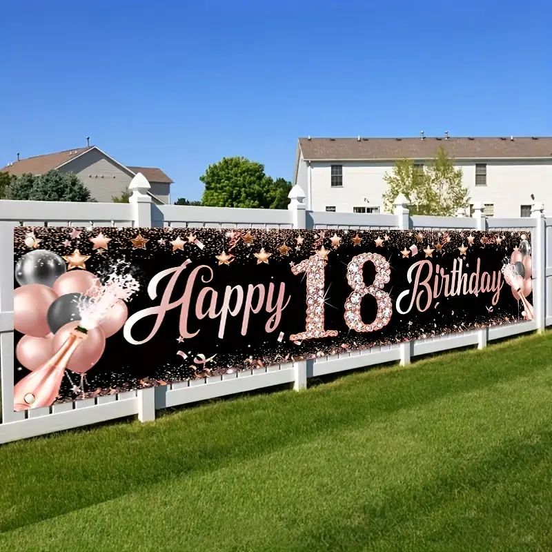 Bannière 18ème Anniversaire, D - Party Banner Gold avis et prix