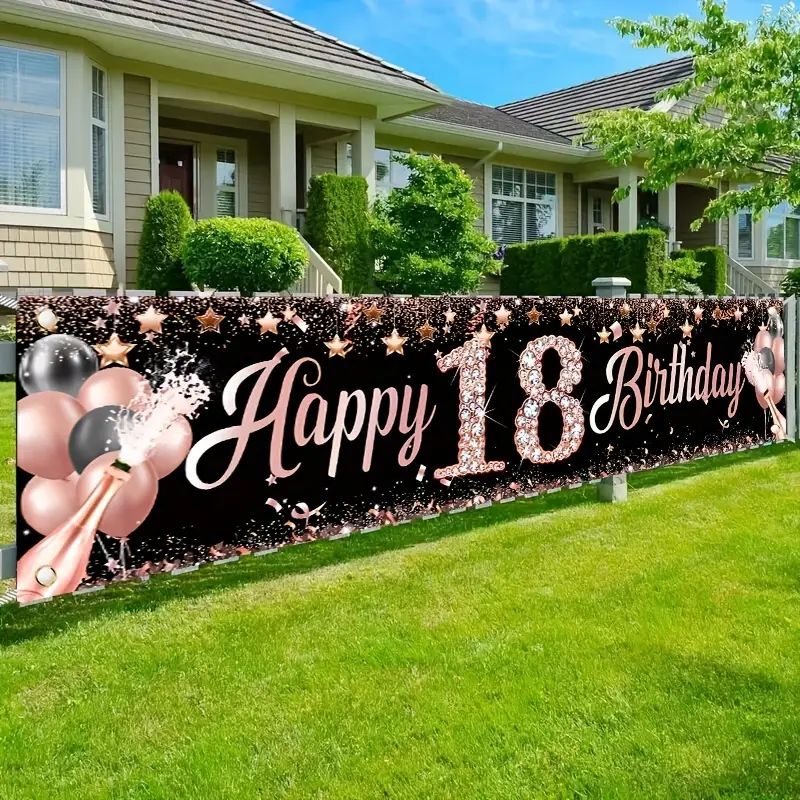 Bannière 18ème Anniversaire, D - Party Banner Gold avis et prix