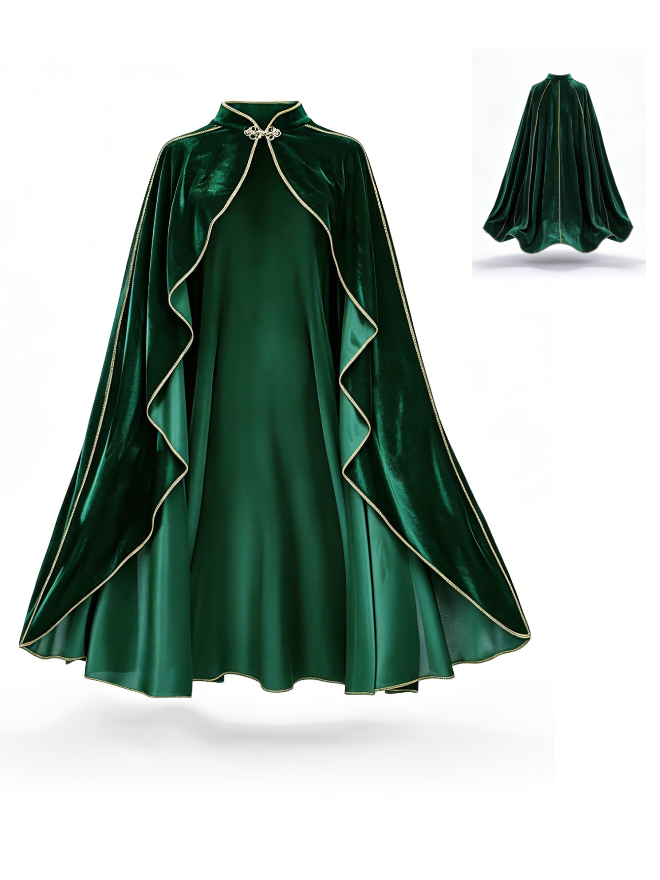 Cape vintage en velours vert p - Event Support avis et prix