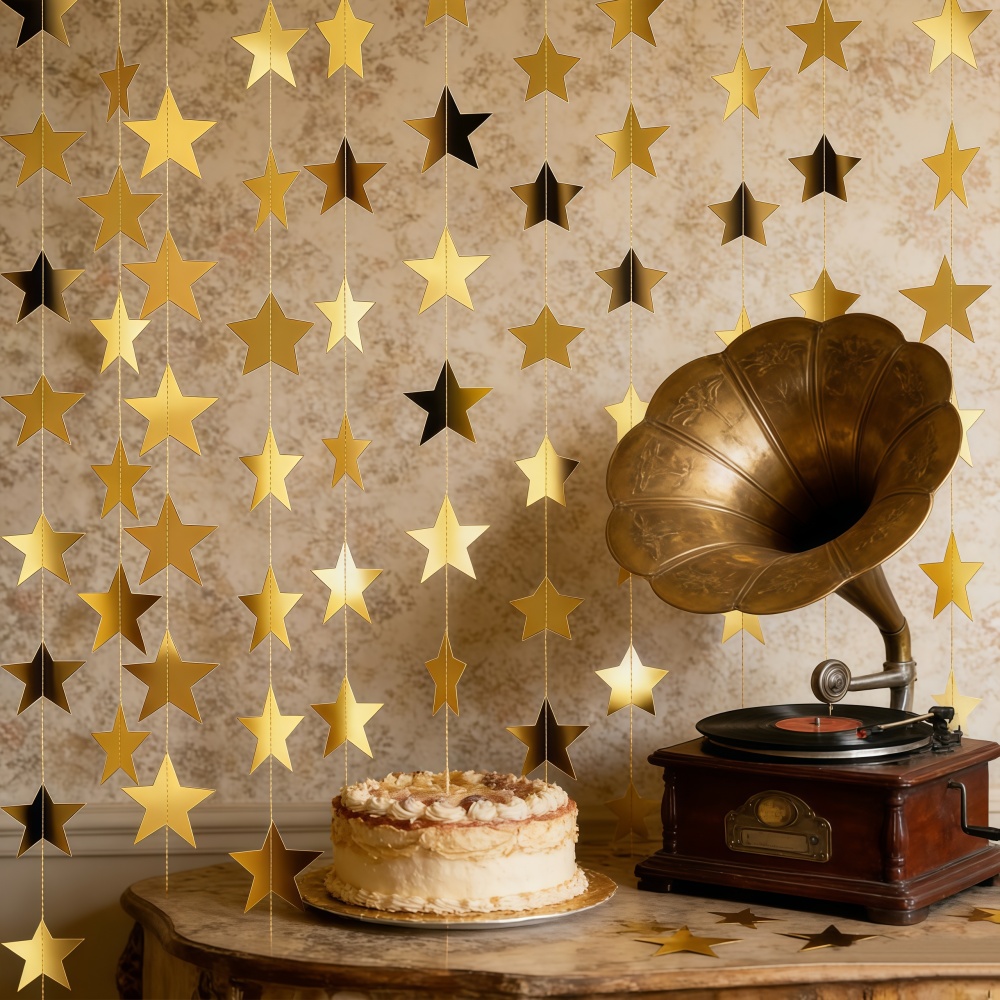 Guirlande en forme d'étoile à  - Party Banner Gold avis et prix